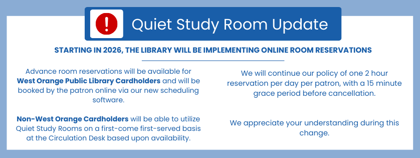 Quiet study rooms will be moving to online reservations