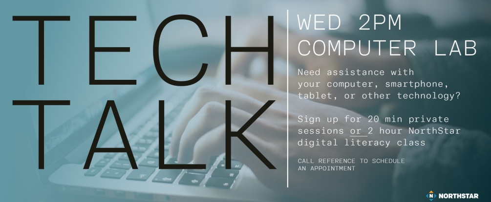 Tech Talk, Wed 2:00pmin the computer lab